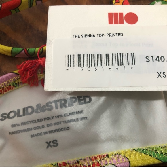 NWT Solid & Striped The Sienna Bikini Top in Bright Floral - Picture 5 of 5